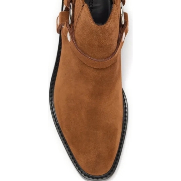 Rebecca Minkhoff Jett Brown Suede Harness Chelsea Western Boot Size 10 - Picture 4 of 11